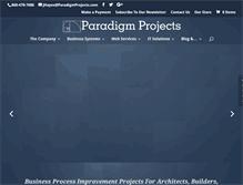 Tablet Screenshot of paradigmprojects.com